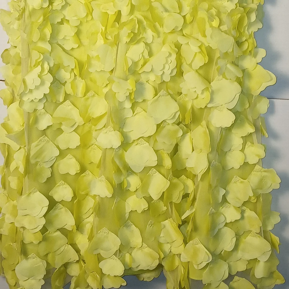 ANTHROPOLOGY Maeve FLOATY Sunny Lemon Lime Appliqued MINI Dress. Size M EUC! - Picture 6 of 13
